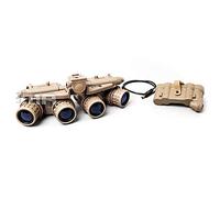 FMA Airsoft Paintball Plastic Non-functioning GPNVG18 Night Vision Goggles Tactical Hunting Cosplay Dummy Helmet NVG Model (Tan)