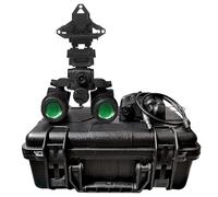 FMA Tactical Airsoft Green Light AN/PVS31 Helmet Dummy Night Vision Goggle Model & L4G19 NVG Helmet Mount Plastic Bracket No Function Binocular Night Vision NVG with Battery Case and Storage Box