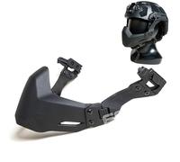 FMA Tactical Airsoft Mask Half Face Mask Tactical Helmet Airsoft Protective Mask Folding Half Seal Mask for Cs Game Cosplay (Black, B)