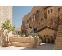 Fmarui 10x8ft Jerusalem Old City Street Backdrop Yard in Mar Saba Monastery Background Ancient Israel Building Photo Booth Studio Props