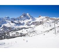 Fmarui 10x8ft Winter Snow Ski Resort Backdrop, Alps Mountain Nature Landscape Background for Holiday Travel, Ski Sport Birthday Party Decor, Adult & Kids Portrait Photoshoot Props