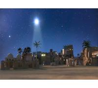 Fmarui 7x5ft Christmas Nativity Backdrop | Holy Night Star of Bethlehem Scene| Religious Christian Christmas Decorations Banner for Church & Home | Holiday Photo Props