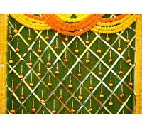 Fmarui 8x6ft Indian Wedding Photography Backdrop Haldi Ceremony Photo Backgrounds Traditional Hindu Festival Banner,Diwali, Pooja, Puja,Happy Holi, Party Decorations