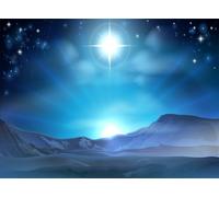 Fmarui Nativity Scene Backdrop | Holy Starry Night Over Desert with Star of Bethlehem | Christian Bible Story Background for Church, Christmas Decorations & Religious Events | Photo Props (7x5ft)