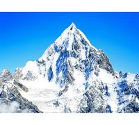 Fmarui Snowy Mountain Peak Backdrop 5x3ft Alpine Winter Landscape for Outdoor Adventure, Travel Themed Decor & Photography