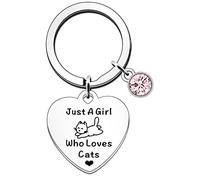 FMCC Cat Mum Gifts-Cat Gifts for Girls Keyring-Funny Cat Gifts for Cat Lovers Women Just A Girl Who Loves Cats