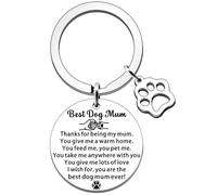 FMCC Dog Mum Gifts for Women-Best Doggie Mum Birthday Mothers Day Funny Dog Lover Gifts Pet Owner Gifts Keyring