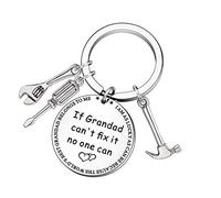 FMCC Grandad Gifts-Fathers Day Gift for Grandad Birthday Christmas Keyring If Grandads Can't Fix it No One Can