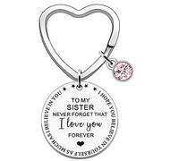 FMCC Sister Gifts from Sister Keyring Gifts for Sister Birthday Christmas Graduation Presents(Never Forget I Love You Forever)