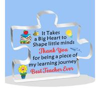 FMCC Teacher Gifts-Teacher Gift for Women Man Acrylic Plaque Nursery Teacher Appreciation Gifts Thank You Teacher Christmas Teacher Leaving Gifts Best Teacher Gift It Takes