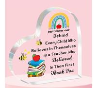 FMCC Teachers Gift for Women Men, Thank You Teacher Gifts Acrylic Plaque Teachers Gifts, Best Gifts for Teacher Christmas Gifts (Behind Every)