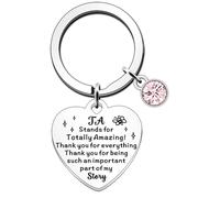 FMCC Teaching Assistant Gifts Keyring - Thank You Teacher Gifts TA Gifts Leaving Teacher Gifts TA Stands for Totally Amazing