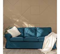 FMCTL Ektorp 3 Seat Cover Replacement for IKEA Ektorp 3 Seat Sofa Cover,Ektorp 3 Seater Sofa Slipcover Only! Doesn't Fit Uppland(Polyester Dark Ocean)