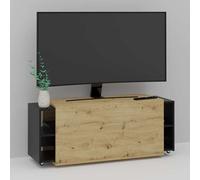 FMD TV Unit Cabinet 194.5x39.9x49.2 cm Artisan Oak and Black