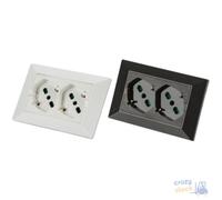 Fme By Fanton Renzo Double Socket Pre-Wired Bipolar Schuko Operaplus For Boxes