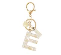 Fmeida Initial Keychains for Women | Personalized Cute Heart Tassel Keyring | Resin Letter Key Chain Bag Charms E