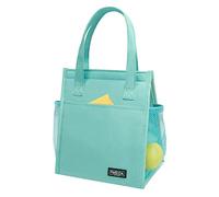 Fmeida Lunch Bag Small Insulated Lunch Bags for Women Men Thermal Lunch Bag with Bottle Holder, Portable Cool Tote Bag Adult Kids Lunch Box for School Work - Light Bluish Green
