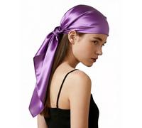 Fmeida Silk-Like Satin Head Scarf, Hair Square Bandana for Women, 90x90cm