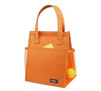 Fmeida Small Lunch Bag Insulated Lunch Bags for Adults Kids Thermal Lunch Box with Bottle Holder, Reusable Lunch Tote Bags Cool Bag for School Work Picnic- Orange