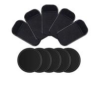 FMELAH 10pack Removable Silicone Sticky Anti-Slip Gel Pads Magic Gel Mat Stick to Car Dashboard Glass Mirrors Metal Tile Wall Kitchen Cell Phone Stand Recipe Holder Non-Slip Rug Pet Bowl Mat Pad