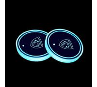 Fmesoo 2PCS LED Drink Holders Cup Lights,for Peugeot 207 208 301 308 408 508 2008 3008 4008 GT RCZ Charging Insert Car Coasters Luminescent Interior Atmosphere Decoration