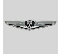 Fmesoo Car 3D Emblems,for Roewe Metal Logo Front Grille Side Badge Hood Trunk Exterior Stickers Decoration Body Emblem Accessorie,A/Silver-A