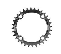 FMFXTR Bike Chainring Bicycle Narrow Wide 104 BCD 32T Round Chainring Aluminum Alloy Mountain Bike Chainring for XC AM FR DH Heavy Duty Bikes (Black)