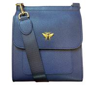 FMG Alice Wheeler Vegan Leather Crossbody Bag Bee (Navy Blue)