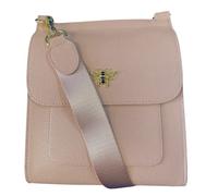 FMG Alice Wheeler Vegan Leather Crossbody Bag Bee (Pink)