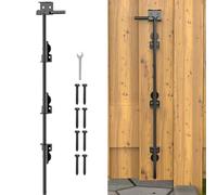FMhotu 36" Cane Bolt Drop Rod for Gate, Heavy Duty Gate Latch for Wooden Fence Metal Gates, Gate Ground Stopper Hardware for Wood PVC Vinyl Metal Gates, 1 Pack