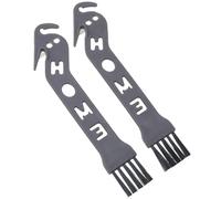 FMHXG 2PCS Universal Cleaning Brush for Floor Sweeper Cutting Blade Accessory Gooseneck Brush Sweeper Robot Accessory 5.3x1.2x0.2 Inch Bird Shaped Brush Handheld Vacuum Cleaner Brush Black