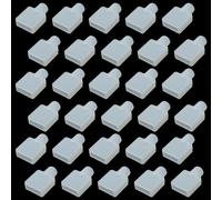 FMHXG 30PCS Light Strip Silicone 5050 Racket Plug 12mm Cable Plug Cover with Sealant for LED Strip Resealing and Waterproofing Silicone Wrapped Tube Clear