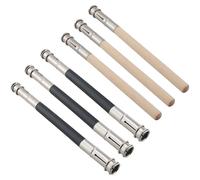 FMHXG 6PCS Pencil Extender Set Wooden Pencil Extenders Single Tip Leads x3 Double Tip Leads x3 5x0.31 inches Features Adjustable Sliding Metal Ring For Crafts School Personal Projects
