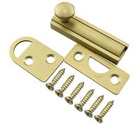 FMHXG Barn Slide Bolt 2 Inch Hardware Slide Surface Door Bolt Brushed Gold Barrel Bolt Lock Bathroom Security Hardware Easy Install Concealed Gate with Screws