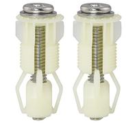 FMHXG Toilet Seat Screw, 2Pcs ABS Material Blind Hole Fixing Kit, White, M6, Fastener for Most Toilet Seats
