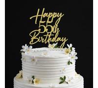 FmiyunEea Happy 14th Birthday Cake Topper - Gold Glitter Cheers to 14th Years | Fabulous Cake Decoration for 14-Year-Old Party Supplies (55th)