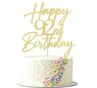 FmiyunEea Happy 92nd Birthday Cake Topper (92nd)