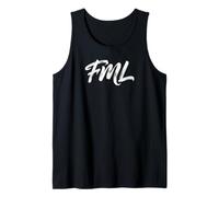 FML Funny Sarcastic Internet Meme Minimalist Text Graphic Tank Top