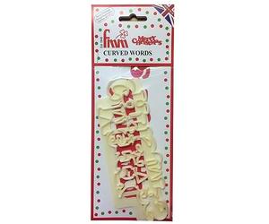 FMM Sugarcraft - Curved Words - Merry Christmas - Cake decoration cutter