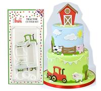 FMM Sugarcraft - Tractor Cutter Set - Cake decoration icing fondant cutter set