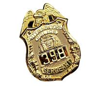 FMO Military Medal Badge, City of New York Police 398 Sergeant Badge, Dress Costume Prop