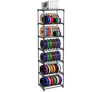 FMOACEN 7-Tier Modular 3D Printer Filament Storage Rack 16.5" x 12" x 80.7" Metal Spool Holder DIY Tiers Filament Storage Shelf for 3D Printing Machine Tool-Free Assembly