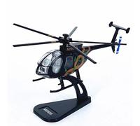 FMOCHANGMDP 1/100 Scale US MD500 Helicopter Model, Military Fighter Alloy Die Cast Model,7.7cm x 7.4cm