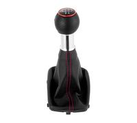 Fmofireo for A3 for S3 2001 2002 2003 12mm 5/6 Speed Manual Gear Shift Knob Shifter Lever Handle Head Gaiter Boot Cover Car Gear Knob Shifter(Red 5 Speed)