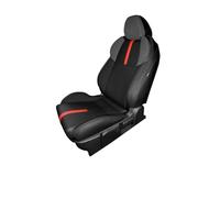 Fmofireo For SUBARU For BRZ 2022 Custom Car Seats Cover Protector Cushion Pad PVC Leather Waterproof Interior Accessoriesof Accessories Seat Covers Protectors(Black and red,Front and Rear)