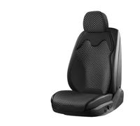 Fmofireo Universal Ice Silk Car Seat Cushion Breathable Cover Sweat Absorption Cool Split Single Sitting Rear Set Seat Covers Protectors(Black)