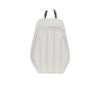 Fmofireo Universal Leather Car Seat Cover Four Season Auto Breathable Comfortable Saddle Cushions Covers For Seats Seat Covers Protectors(White backrest)