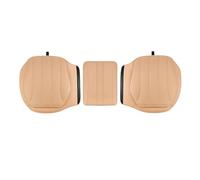 Fmofireo Universal Leather Car Seat Cover Four Season Auto Breathable Comfortable Saddle Cushions Covers For Seats Seat Covers Protectors(Coffee rear seat)