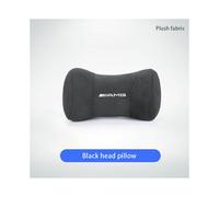 (FMP-Black) Car Neck Pillow Protector Auto Logo Seat Headrest For Mercedes Benz AMG