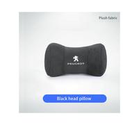 (FMP-Black) Car Neck Pillow Protector Auto Logo Seat Headrest For Peugeot 206 307